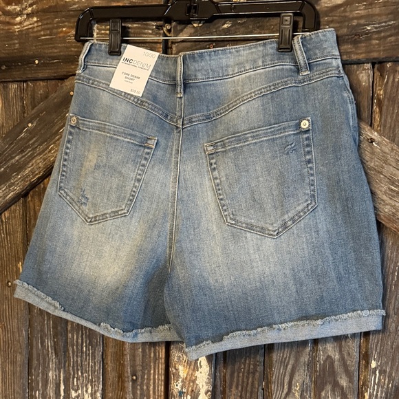 Distressed Light Blue Women's Denim Shorts - Picture 6 of 6